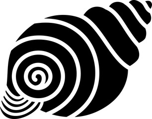 Conch with spiral pattern drawn with black © Sumin