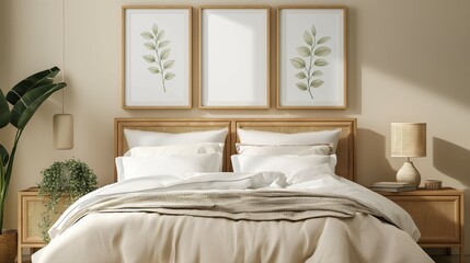 Bedroom interior with bed