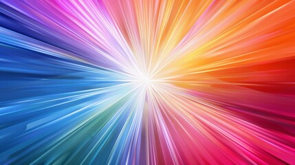 Obraz premium Abstract Colorful Radial Burst Design