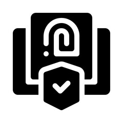 fingerprint glyph icon