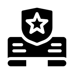 security badge glyph icon