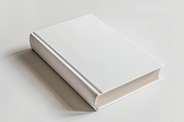 Fototapeta premium White book cover mockup on isolated white background created with generative AI