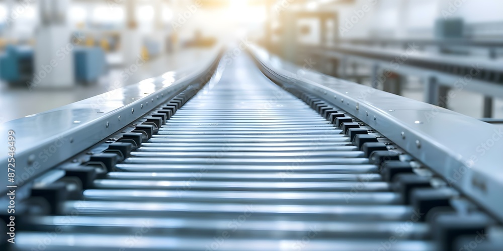 Aufkleber optimizing conveyor system with monitored motors and energy management for product efficiency. conce