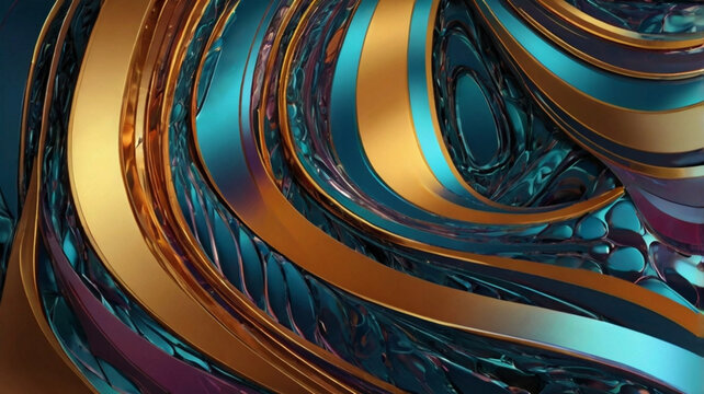 Dynamic abstract composition curved lines futuristic