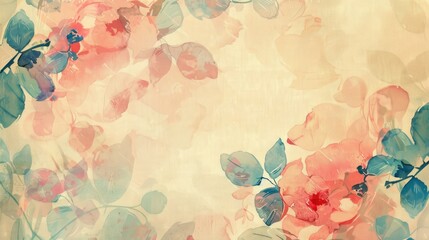 Watercolor Floral Pattern Background