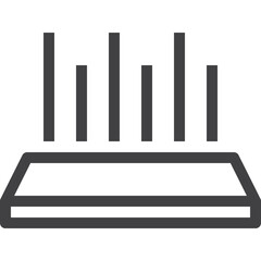 Phone wave outline icon on transparency background