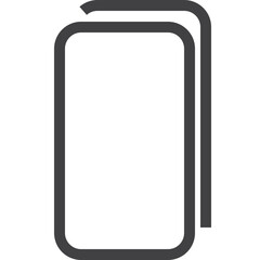 Smartphone outline icon on transparency background