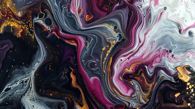 Abstract fluid paint art with dynamic swirling colors contemporary modern artistic background expressive vibrant