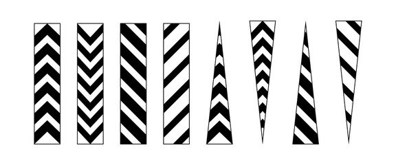 chevron arrow icon set. collection of arrow symbols. modern design isolated on white background