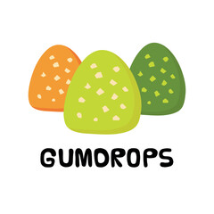 Gumdrops icon clipart avatar logtotype isolated vector illustration