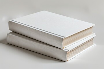 White book cover mockup on isolated white background created with generative AI