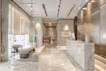 Modern Minimalist Interior Design of a Lobby