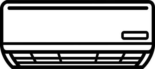 Air conditioner drawn with black lines