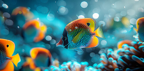 Vibrant Fish in a Marine Environment