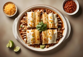 Top View Enchiladas