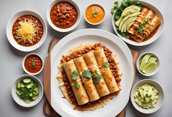 Top View Enchiladas