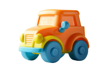 Naklejka premium Colorful Toy Car isolated on white background