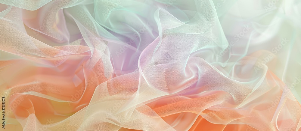 Poster the contemporary backdrop features fluid forms in gentle pastel tones, creating a modern abstract ex