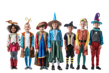 Children in Costumes for a Party or Play