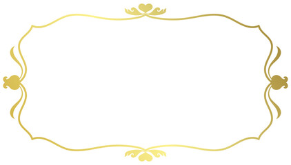 decorative border Rich gold wedding card