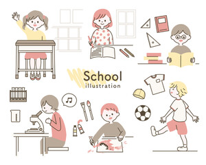 学校イラストセット