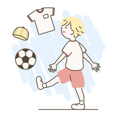 体操服を着た男の子