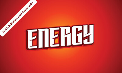 3d Energy Text Effect Editable Vector