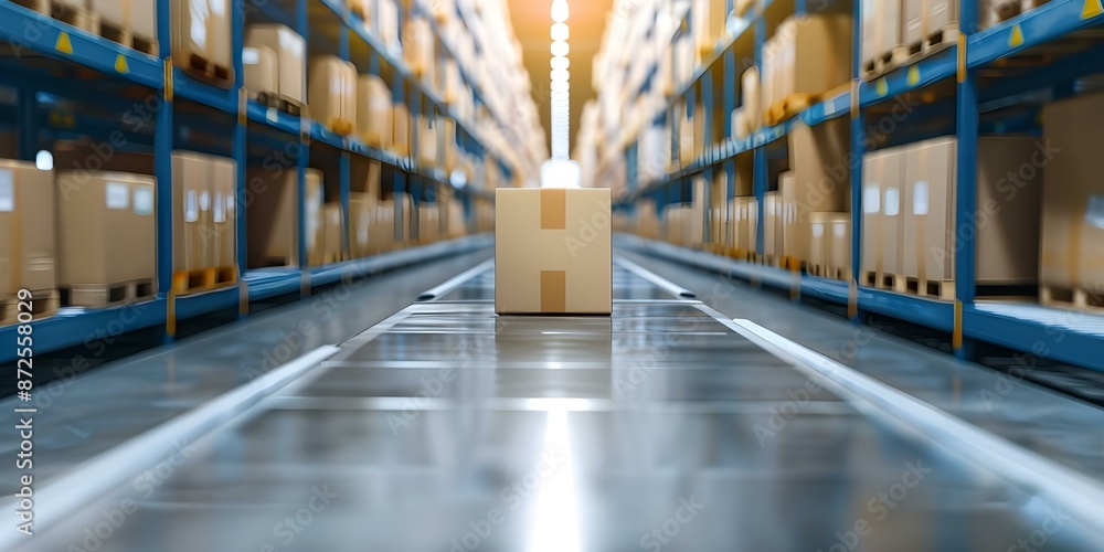 Poster leveraging predictive analytics for enhanced inventory management and supply chain precision. concep
