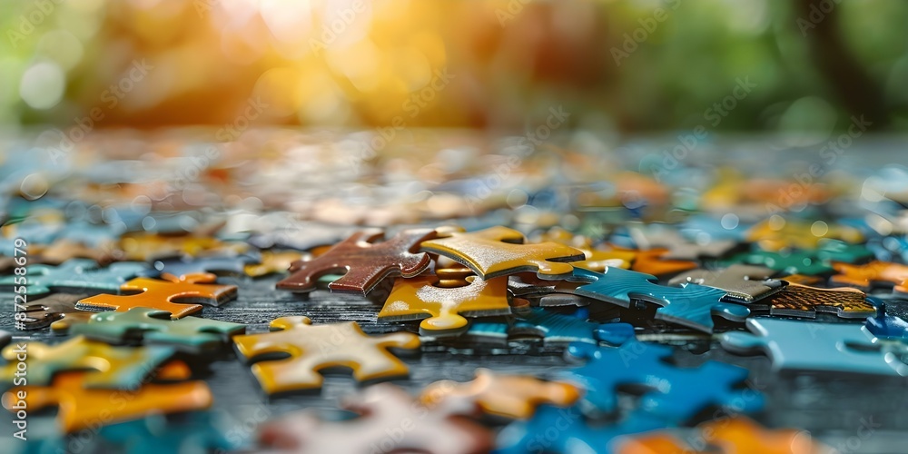 Poster enhancing critical thinking and problem-solving skills through innovative puzzle techniques. concept