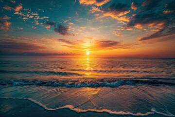Beautiful sunrise over the sea