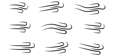 Wind vector icon. doodle wind illustration vector handrawn style. eps 10.