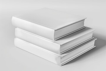 White book cover mockup on isolated white background created with generative AI