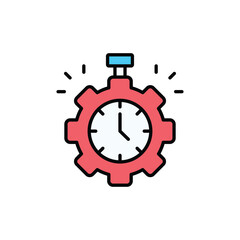 Time Management icon design with white background stock illustration