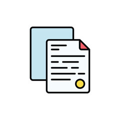 Document icon design with white background stock illustration