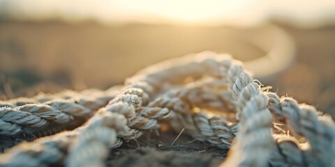 Rustic Cowboy Focused on Lassoing Rope. Concept Cowboy Costume, Lasso Rope, Ranch Setting, Western Style, Old-fashioned Outfit