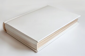 White book cover mockup on isolated white background created with generative AI