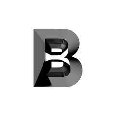 Alphabet font letters and numbers modern abstract design with line vector illustration
