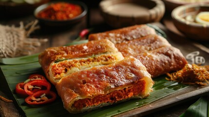 Crispy Fried Roti with Spicy Filling