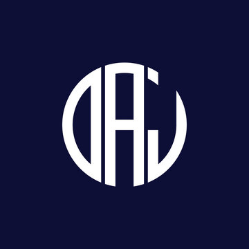 daj and oaj circle logo design