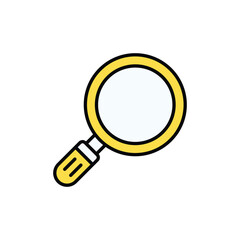 Magnifier icon design with white background stock illustration