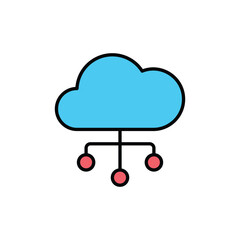 Cloud icon design with white background stock illustration