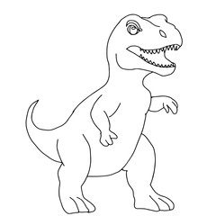 illustration coloring page of dinosaur trex © Victoria