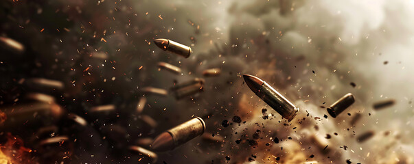 Epic speed motion gun bullet flying background