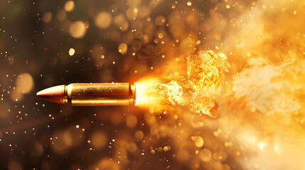 Epic speed motion gun bullet flying background