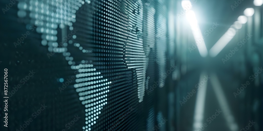 Aufkleber tracking the global supply chain in real-time with updated digital maps. concept supply chain tracki