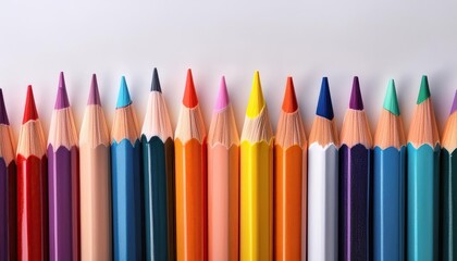 Pencils background, colorful pencils, isolated on white background, colorful pencil background	
