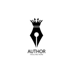 king pen logo design vector