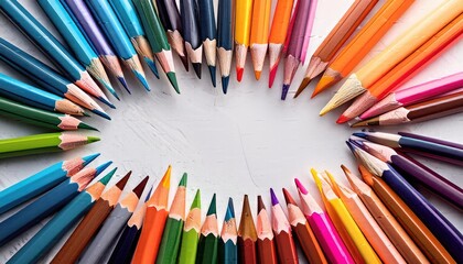 Pencils background, colorful pencils, isolated on white background, colorful pencil background	