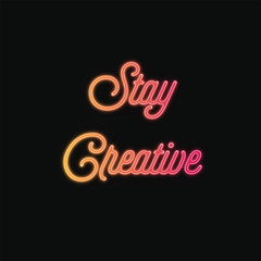 Editable Neon Style Gradient Text Effect Vector