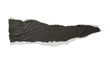 Torn acute triangle shaped black paper